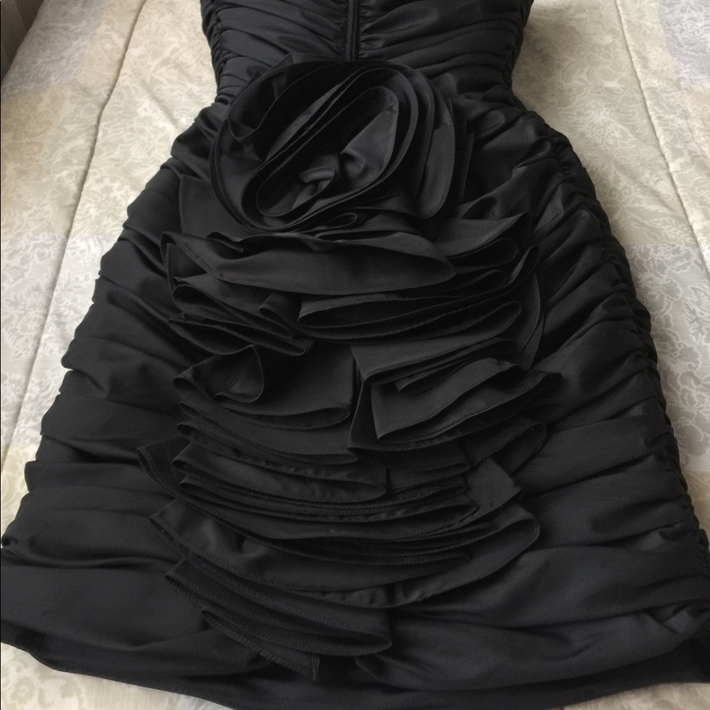 PLEATED  STRAPLESS COCKTAIL DRESS - Picture 9 of 13